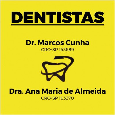 Dentistas - Dr. Marcos Cunha - Dra. Ana Maria de Almeida