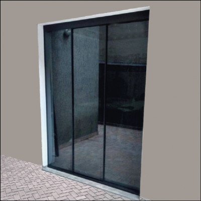 Porta 3 Folhas Vidro Fumê