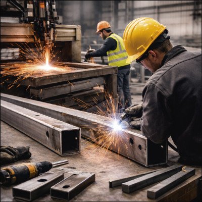 Corte, Solda e Montagem de Peças Metálicas