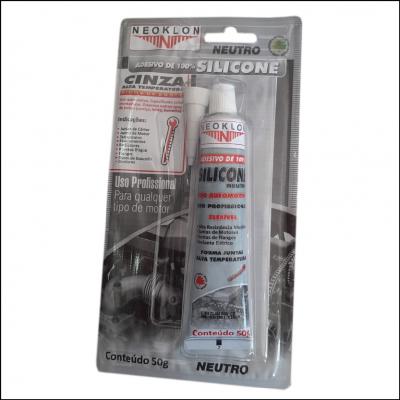 Adesivo Silicone Cinza Alta Temperatura Neutro Neoklon