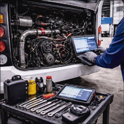 Serviços em Motores Diesel em Ônibus