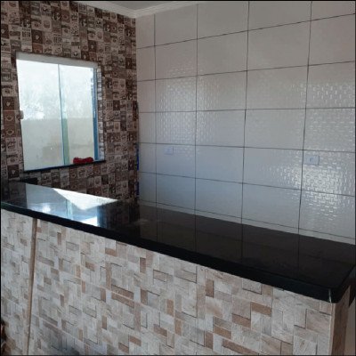 Bancada em Acabamento Reto Granito Preto