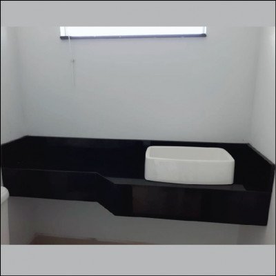 Lavabo em Preto São Gabriel em Acabamento Meio Esquadro