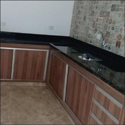 Cozinha em Verde Pérola Sendo Pia e Balcão - imagem 2