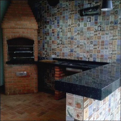 Balcão, Pia + Pedra da Churrasqueira