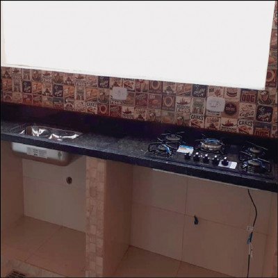 Área Externa em Granito Verde Ubatuba Pia + Balcão + Espaço para Cooktop - imagem 2