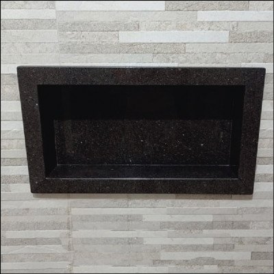 Nicho para Banheiro Granito Marrom Café Imperial