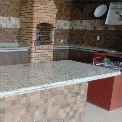 Balcão em Mármore Área de Lazer