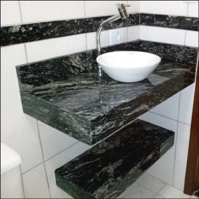 Lavatório em Granito Preto São Gabriel