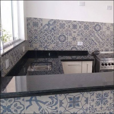 Cozinha em Granito Verde Ubatuba