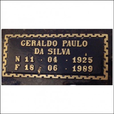 Placa em Bronze Vários Modelos e Medidas