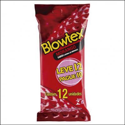 Preservativo Blowtex Lubrificado Morango
