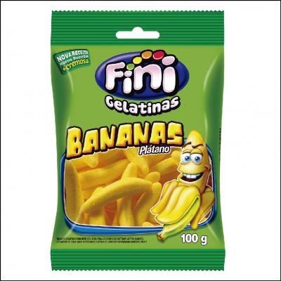 Bala de Gelatina Banana Fini