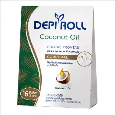Folhas Prontas Corporal Depi Roll Coconut Oil