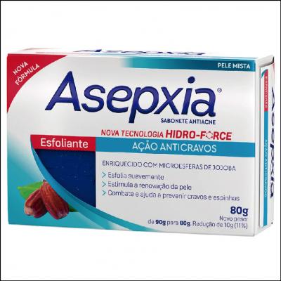 Sabonete Asepxia Esfoliante Ação Anticravos