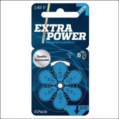 Pilha para Aparelho auditivo Extra Power 675