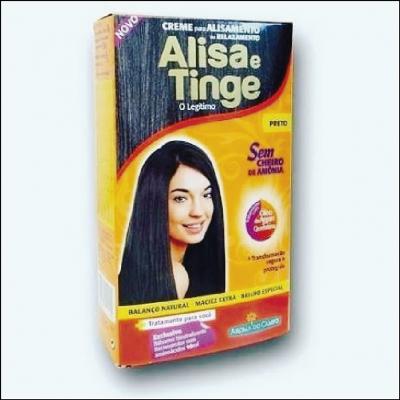 Creme Alisante Alisa E Tinge Preto Aroma Do Campo