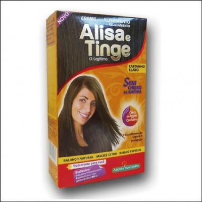 Creme Alisante Alisa E Tinge Castanho Claro Aroma Do Campo