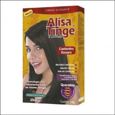 Creme Alisante Alisa E Tinge Castanho Escuro Aroma Do Campo