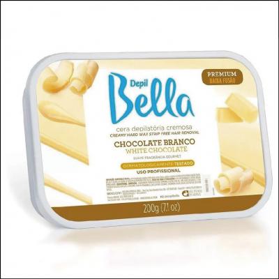Cera Quente em Barra Depil Bella Chocolate Branco 200g