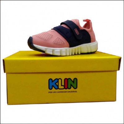 Tênis Klin Infantil Azul Marinho e Rosa