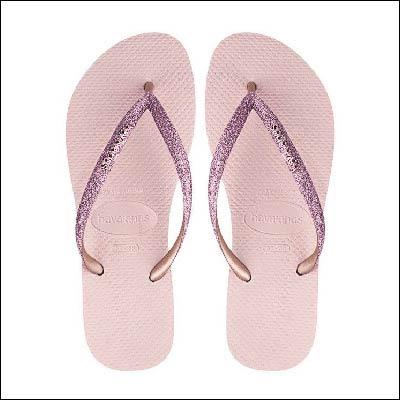 Chinelo Havaianas Slim Glitter Ballet Rose