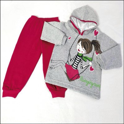 Conjunto 1 ao 3 Feminino Moletom Pituki