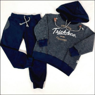 Conjunto Blusão com Capuz 1 ao 3 Masculino Rovitex