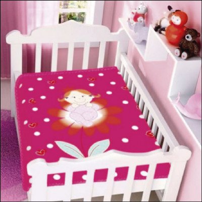 Cobertor Bebê Feminino CX Jolitex Raschel