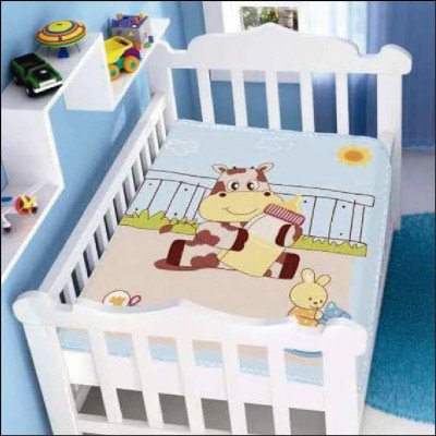 Cobertor Bebê Masculino Jolitex Raschel - imagem 1