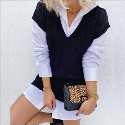 Max Colete Tricot + Chamise de Tricoline