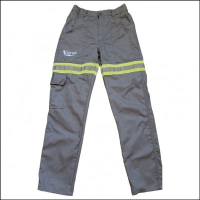 Calça de Brim com Faixa Refletiva