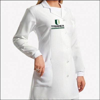 Jaleco Gabardine com Bolsos Laterais