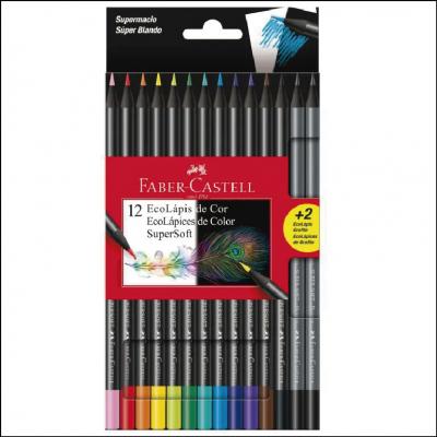 Lápis de Cor Supersoft 12 cores Faber Castell