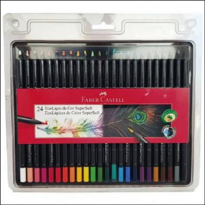 Lápis de Cor Supersoft 24 Cores Faber Castell