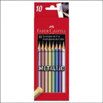 Lápis De Cor Metallic 10 Cores Faber-Castell