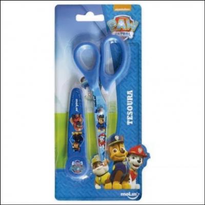 Tesoura Escolar Patrulha Canina Com Capa Protetora Molin