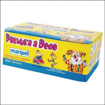 Pintura a Dedo 6 Cores 15ml Maripel