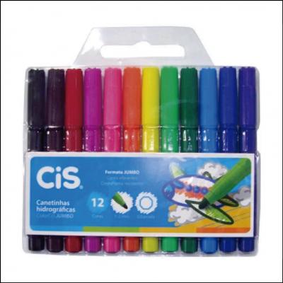 Canetinha Hidrográfica 12 cores CIS