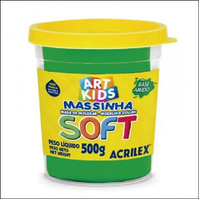 Massinha Sorft Art Kids 500g Acrilex Verde