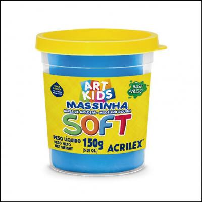 Massinha Sorft Art Kids 150g Acrilex Azul