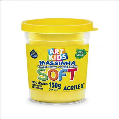Massinha Sorft Art Kids 150g Acrilex Amarelo