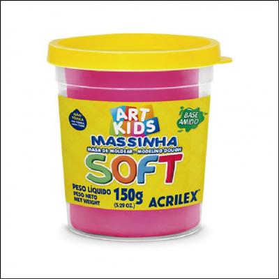 Massinha Sorft Art Kids 150g Acrilex Rosa