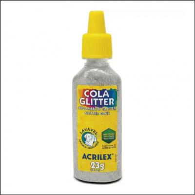 Cola Glitter Prata Acrilex