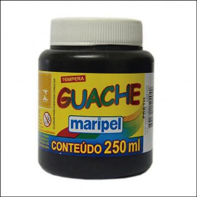 Tinta Guache Preto 250 ml Maripel