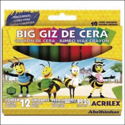 Big Giz de Cera 12 Cores Acrilex