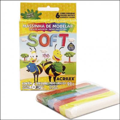 Massa de Modelar Soft 6 Cores Acrilex