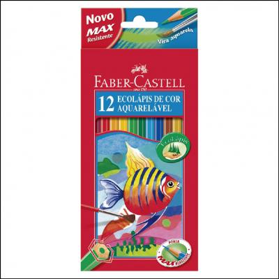Lápis de Cor Aquarelável  Faber Castell 12 Cores