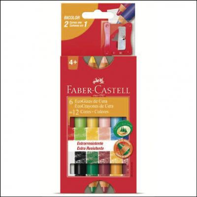 Ecogiz de Cera 12 Cores Faber-Castell