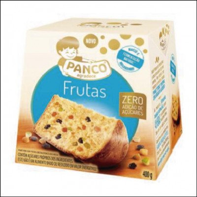 Panettone frutas zero adição de açúcares